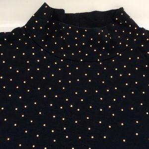 ST.JOHN SPORT Black with gold stud shirt size L
